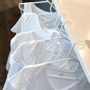 NWT lot of five white tees